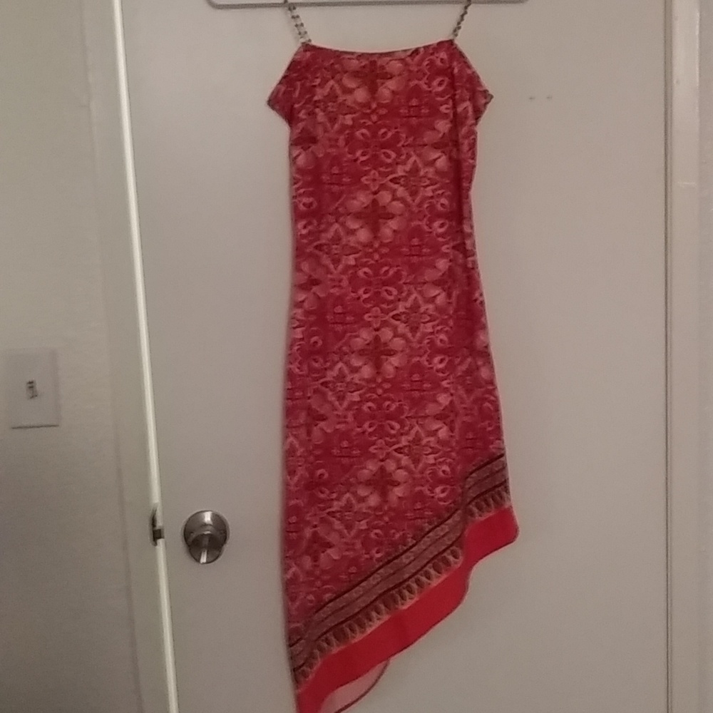 Summer dress with beaded straps.